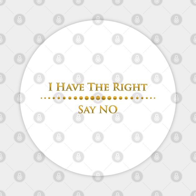 I have the right say NO Magnet by mariauusivirtadesign